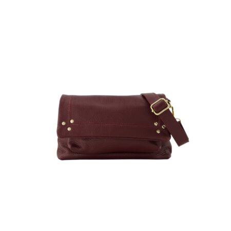 Bordeaux rode tas met gouden studs