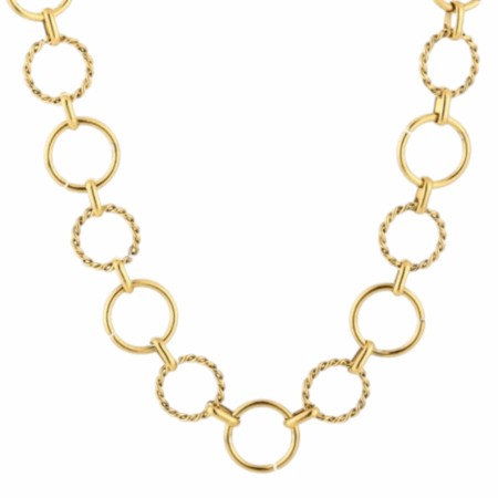 Goudkleurige ketting met grote schakel