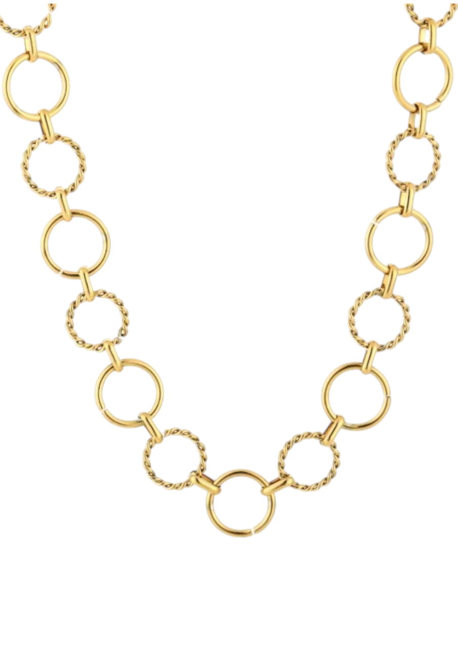 Goudkleurige ketting met grote schakel