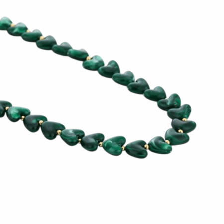 Kralen ketting met hartjes