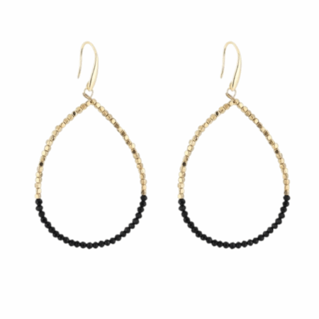 Goudkleurige ovale Statement oorbellen met kraaltjes
