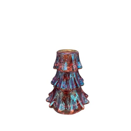 Glazen kerstboom kandelaar