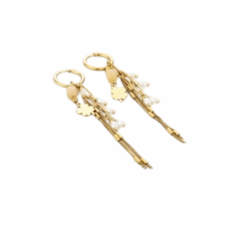 Goudkleurige kleine oorbelletjes met bedeltjes