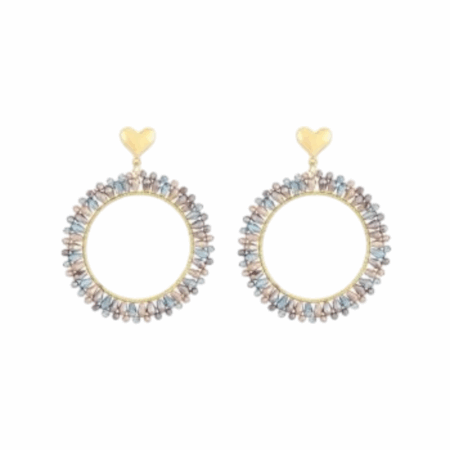 Statement oorbellen met kraaltjes