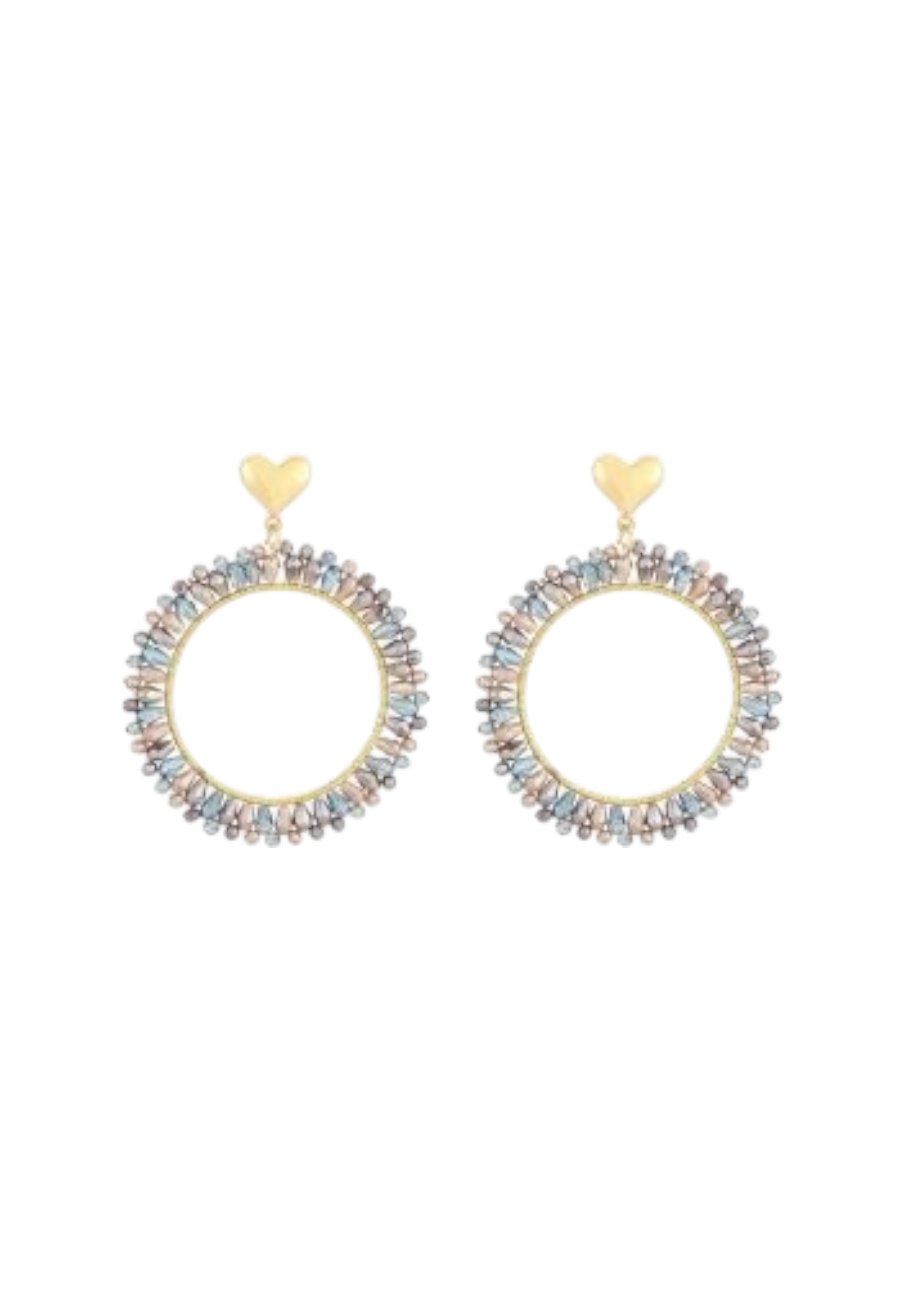 Statement oorbellen met kraaltjes