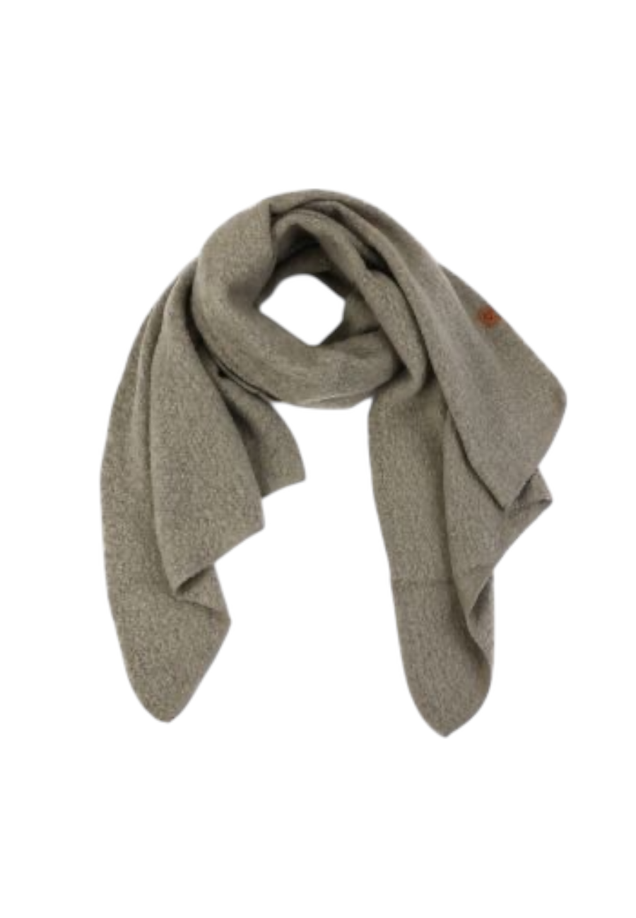 Wollige shawl, army groen