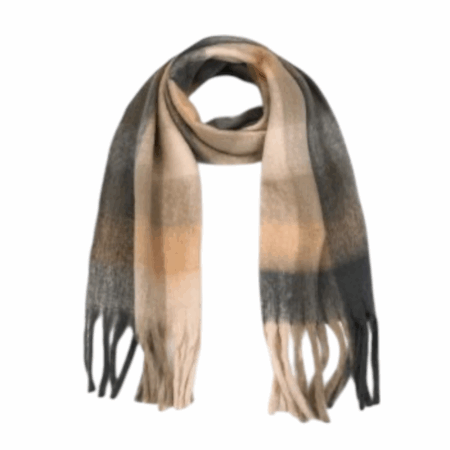 Wollige shawl, ruitjes