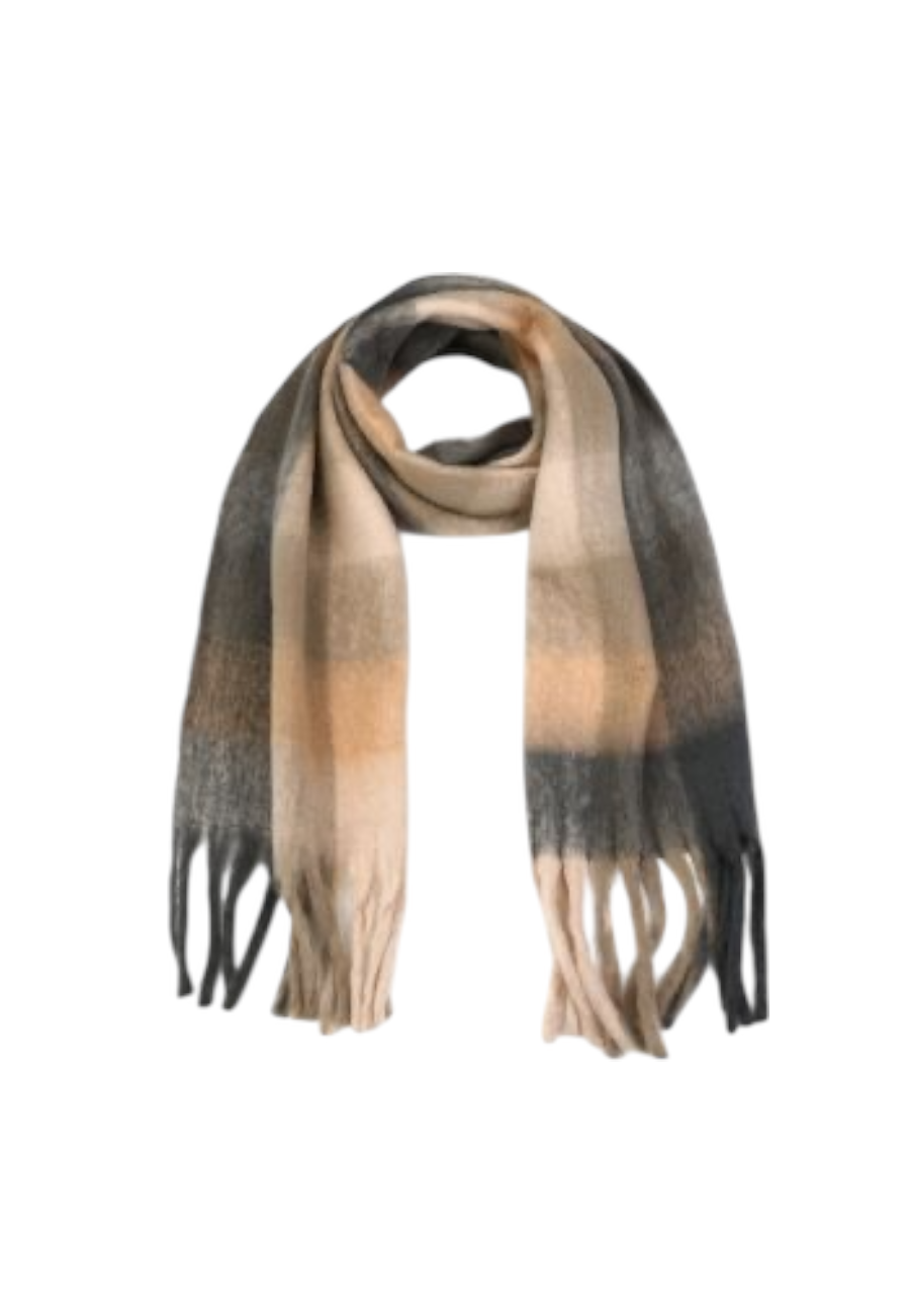 Wollige shawl, ruitjes