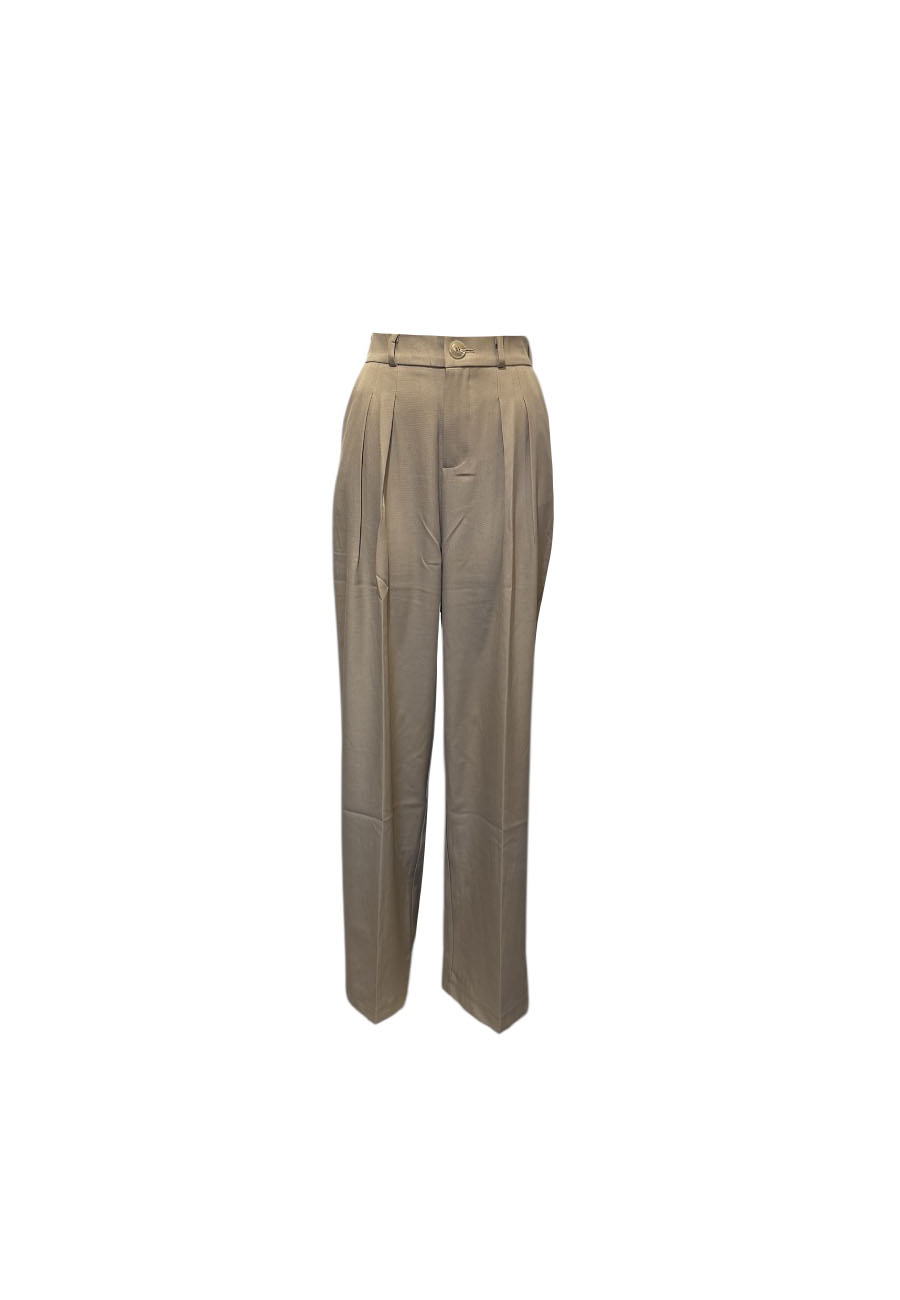 Beige pantalon rechte pijp