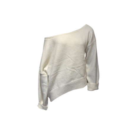 Off white off shoulder trui