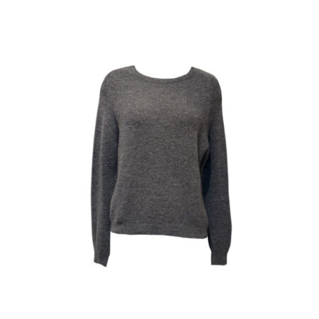 Grijs basic zacht gebreide trui