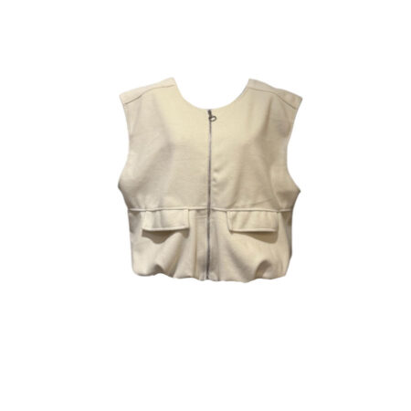 Ecru wollig gilet
