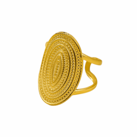Goudkleurige verstelbare statement ring