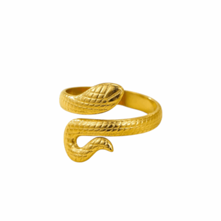 Goudkleurige verstelbare statement ring