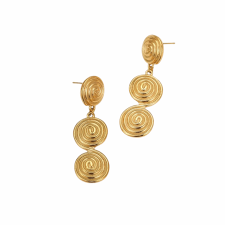 Goudkleurige oorbellen rondjes