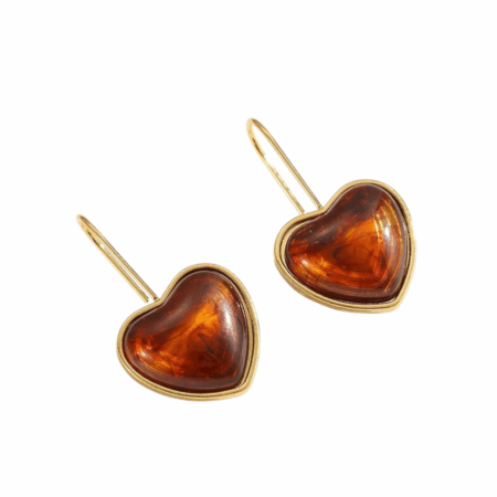 Goudkleurige oorbellen met hartje