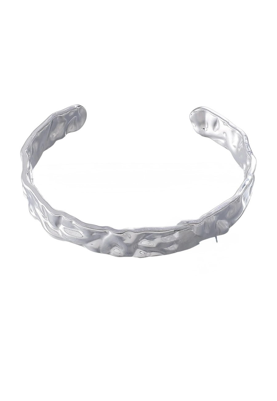 zilverkleurige verstelbare armband, stainless steel