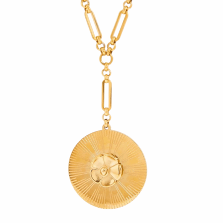 Goudkleurige ketting met medaillon