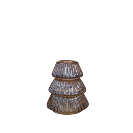 Glazen kerstboom kandelaar