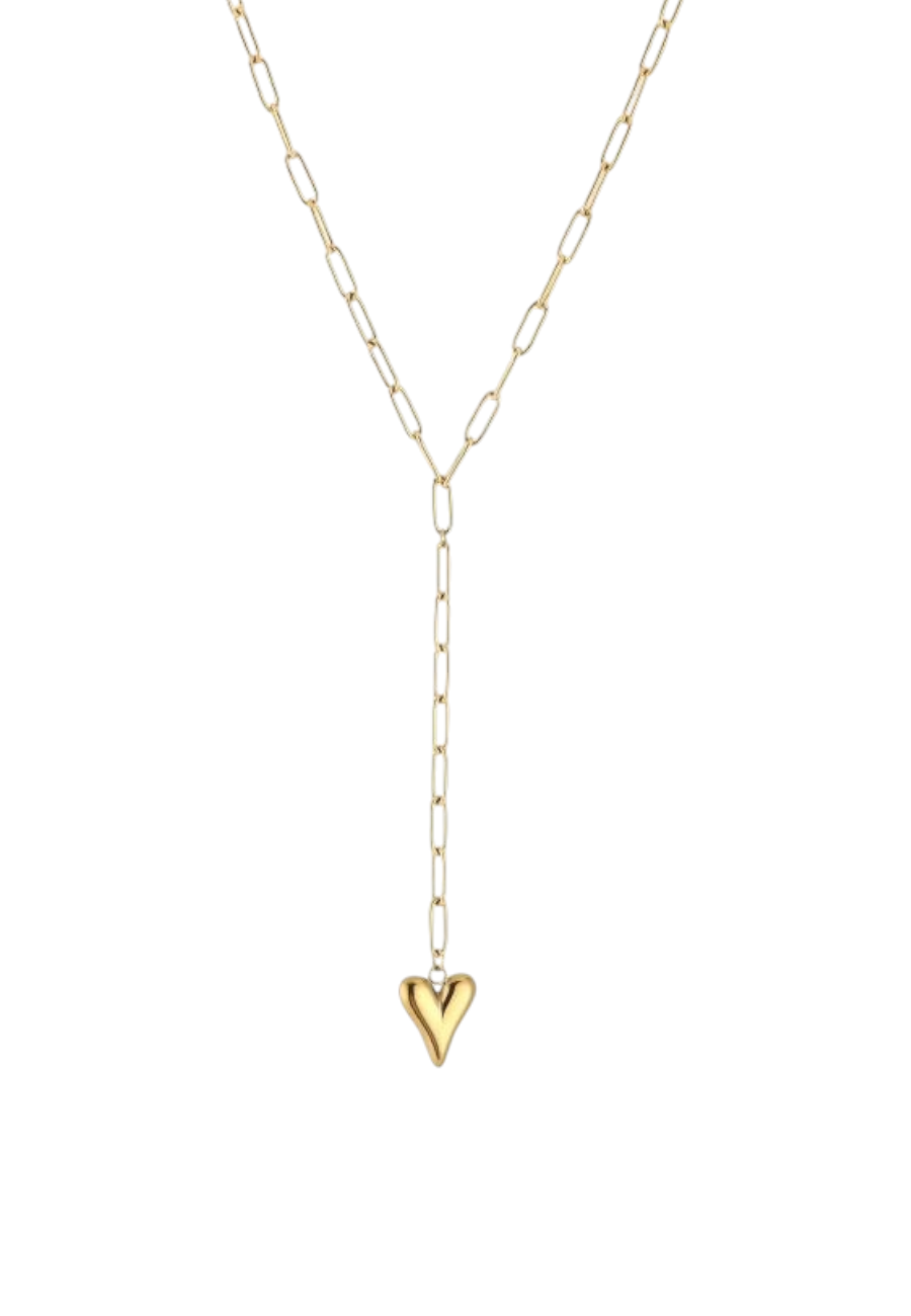 Goudkleurige ketting met hartje