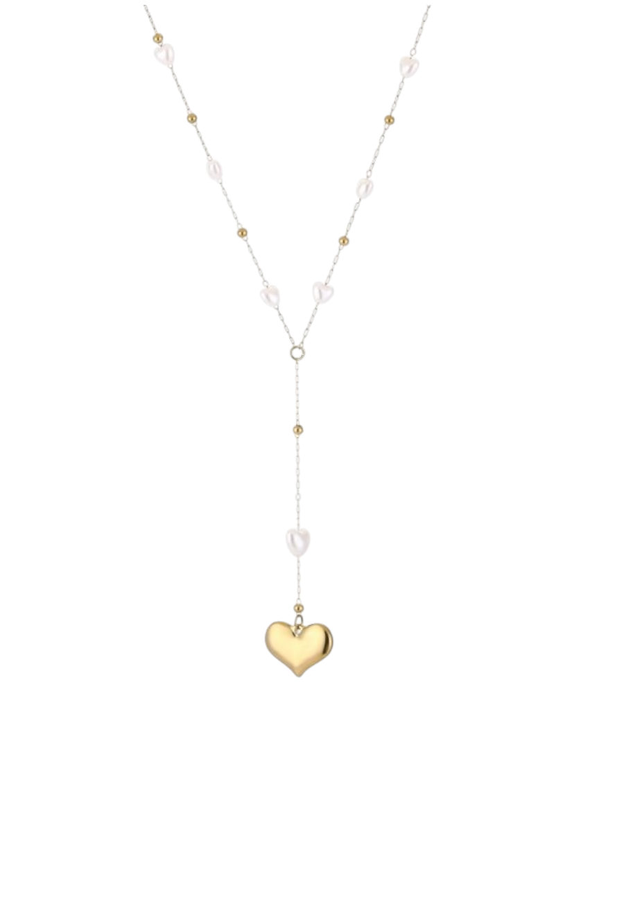 Goudkleurige ketting met hartje