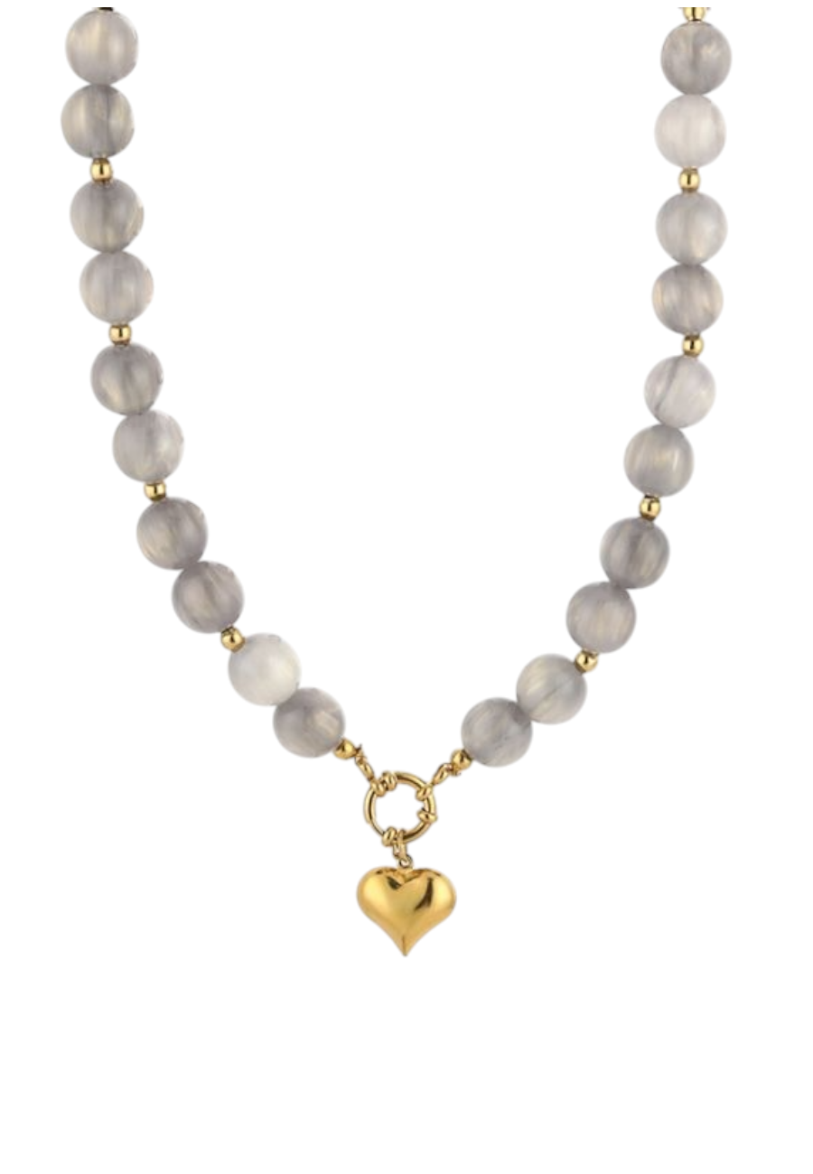 Kralen ketting met hartje