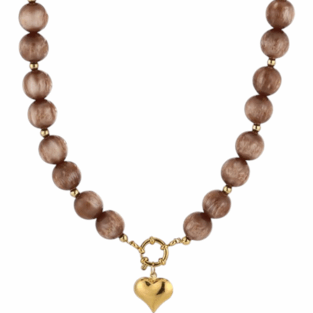 Kralen ketting met hartje