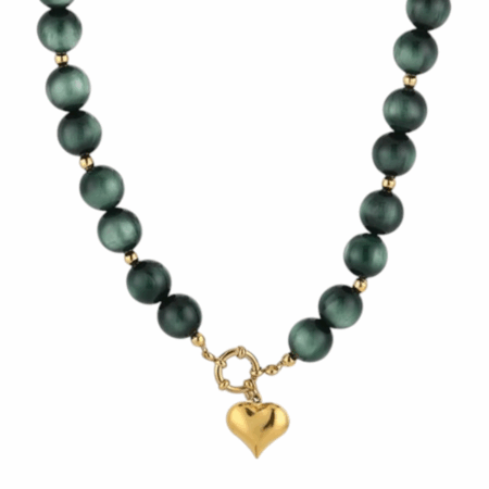 Kralen ketting met hartje