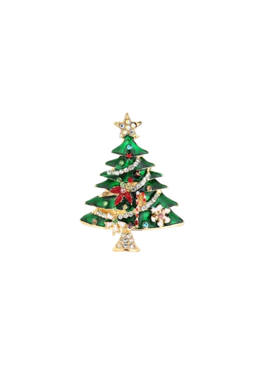Kerstboom broche