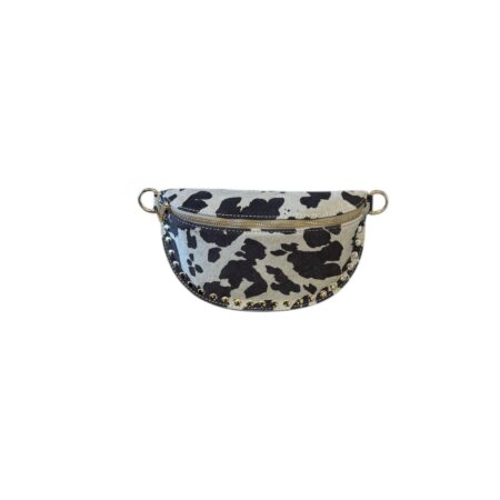 Leren crossbody bag koeienprint