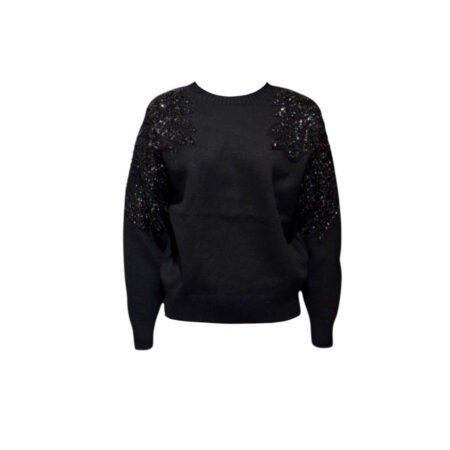 Zwarte trui met kraaltjes