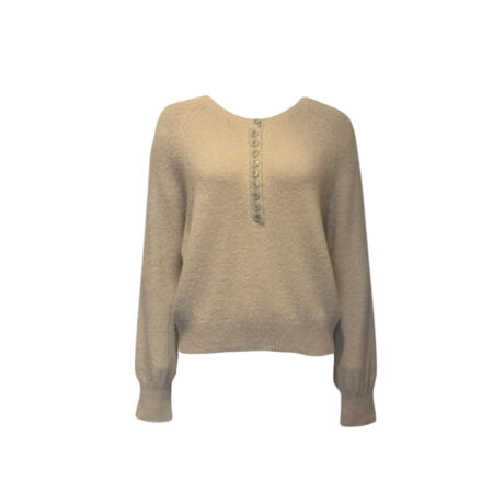 Beige trui met knoopjes