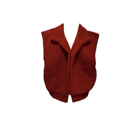 Bordeaux oversized teddy gilet