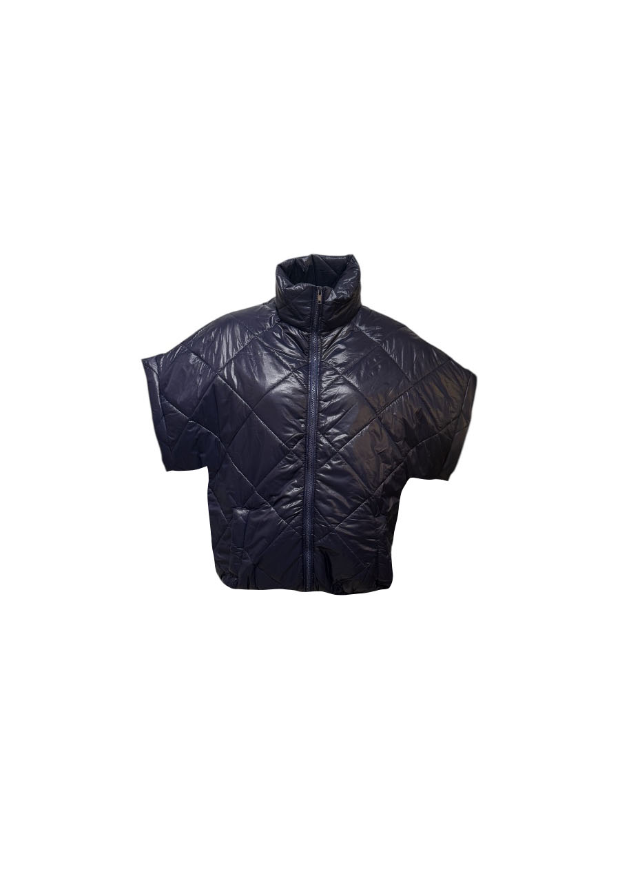 Gewatteerde bodywarmer donkerblauw