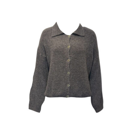 Grijs vest met kraag