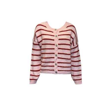 Roze/rood streep vestje