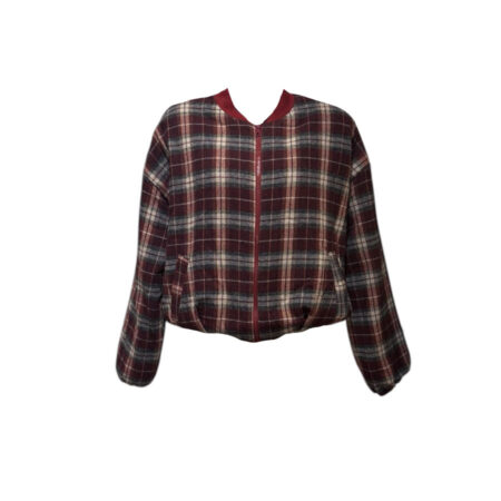 Ruiten bomberjack bordeaux