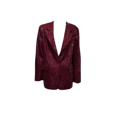 Bordeaux blazer met pailletten