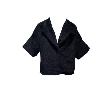 Donkerblauw harig jasje