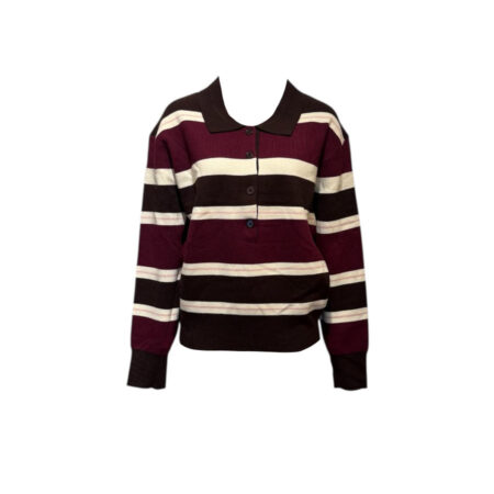 Gestreepte trui met kraag