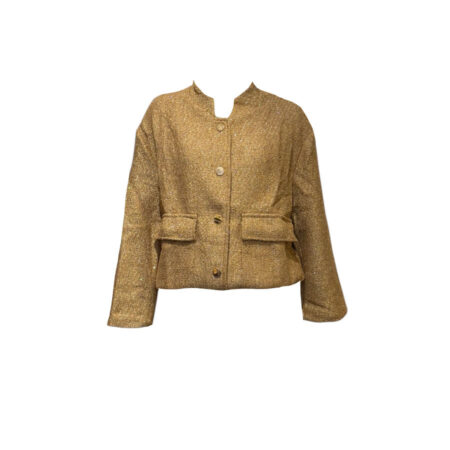 Goudkleurige bomberjack met pailletten