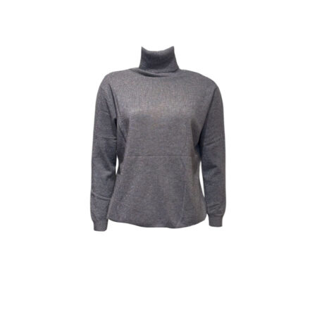 Grijs lurex colletje