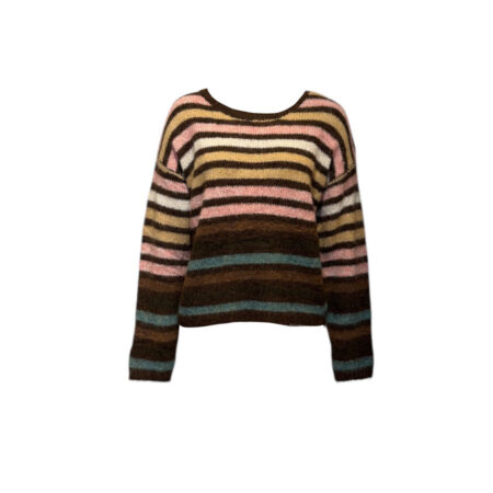 Kleurige gestreepte trui