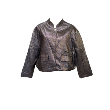 Koperkleurig metallic bomberjack