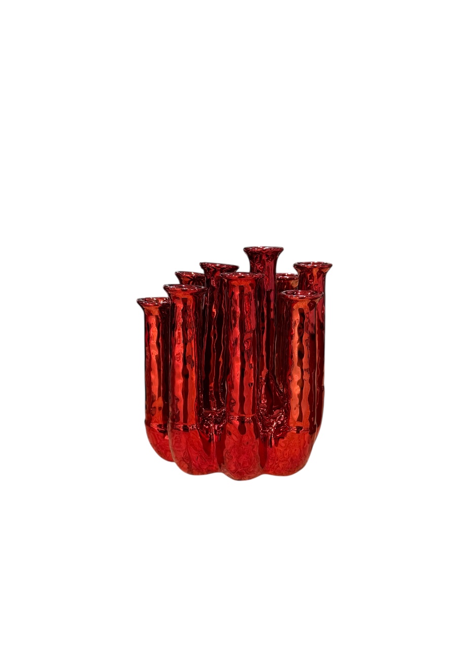 Rode glans trompetter vaas