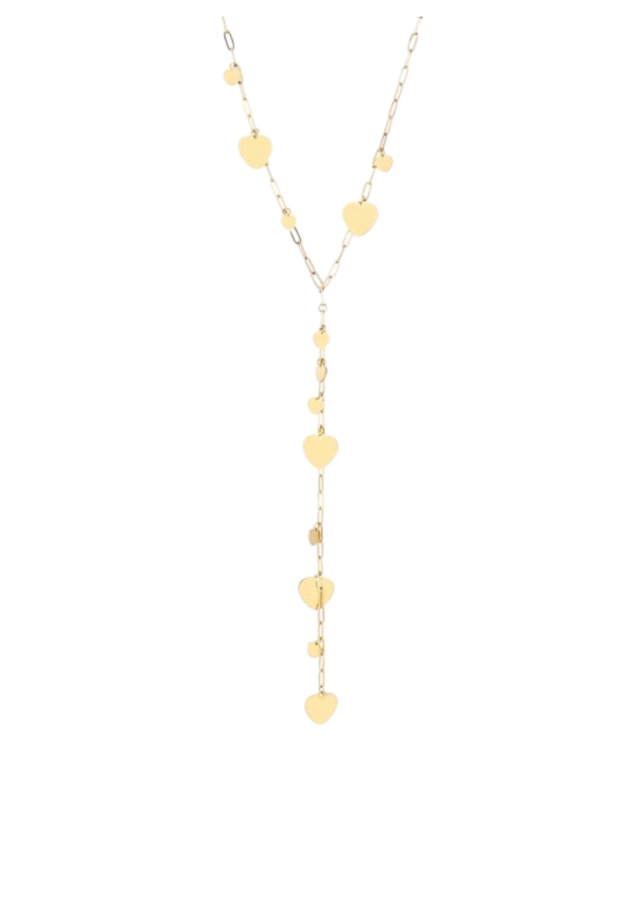 Lange ketting met hartjes