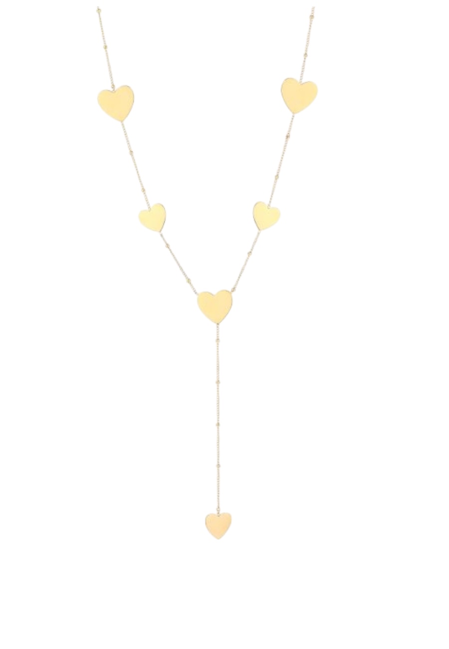 Lange ketting met hartjes