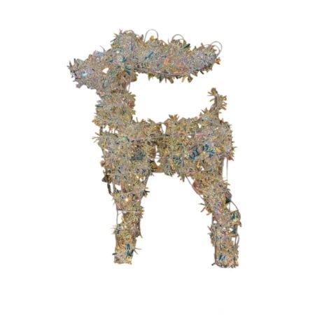 Kerst sier hert met lichtjes