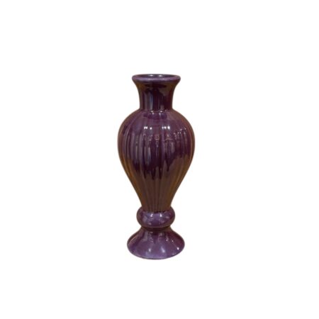 Aardewerk kandelaar, vaasje