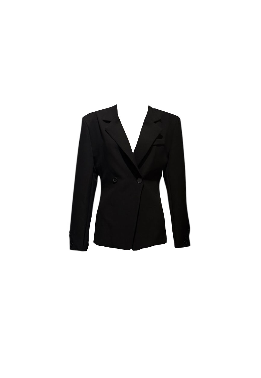 Zwarte getailleerde blazer